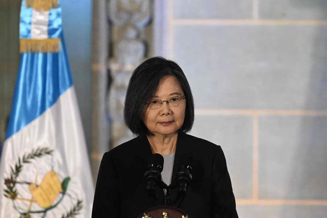 Taiwan President Tsai Ing-wen  is due to return to Taipei on Friday. 