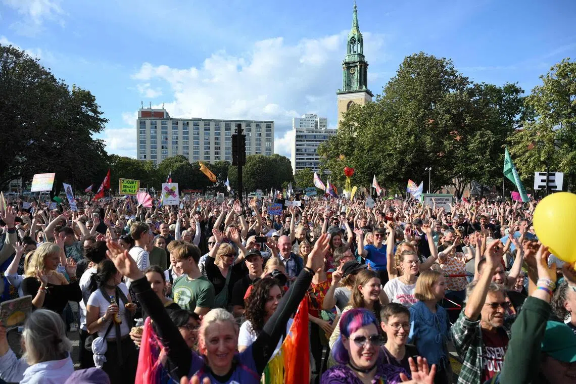 Tens of thousands protest against far-right AfD in Germany after state election victory