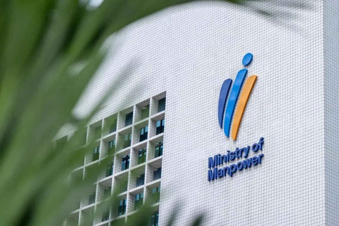 The 23-year-old victim was struck by a temporary concrete section during hacking, said the Ministry of Manpower.