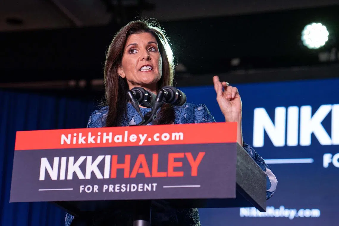 It was the latest iteration of Mrs Haley’s new attack line against Trump.