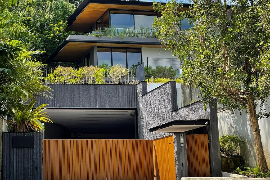 The good class bungalow at Dalvey Road, near the Singapore Botanic Gardens, was bought for $28.5 million in 2020 and redeveloped.