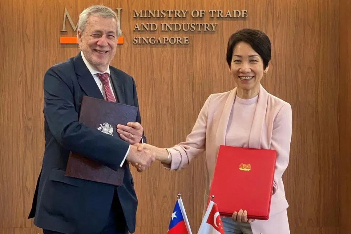 The implementation agreement on April 7 was signed by Minister for Sustainability and the Environment Grace Fu, and Chile’s Minister of Foreign Affairs Alberto van Klaveren.