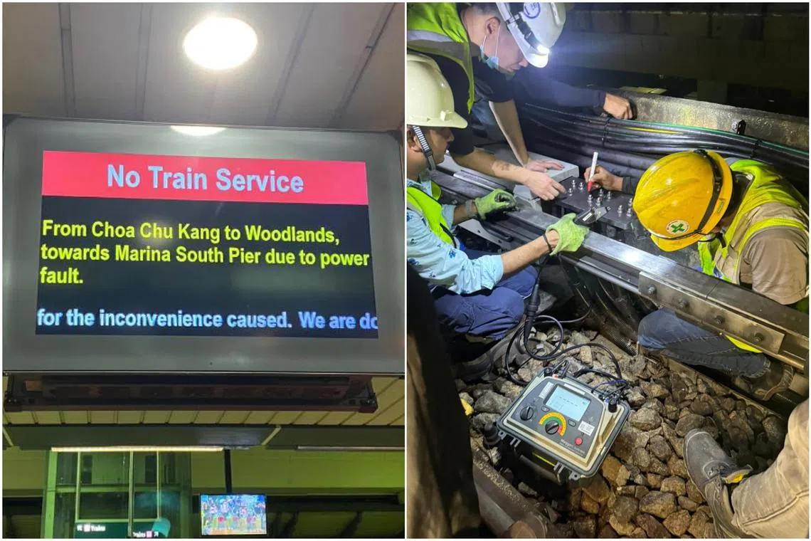 SMRT said the damaged switch, which was burnt, will be sent for further investigation and has since been replaced.