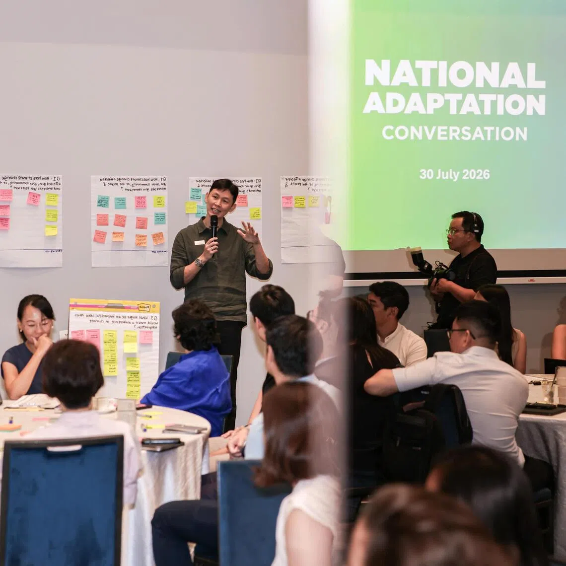 More than 100 participants from academia, businesses and other stakeholders participated in the first National Adaptation Conversation at Sentosa Golf Club on July 30.