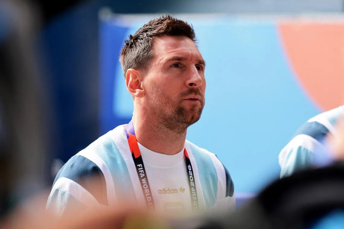 Soccer Football - FIFA World Cup 2026 - Round of 32 - Argentina v Cape Verde - Miami Stadium, Miami Gardens, Florida, U.S. - July 3, 2026 Argentina's Lionel Messi arrives at the stadium before the match IMAGN IMAGES via Reuters/Sam Navarro