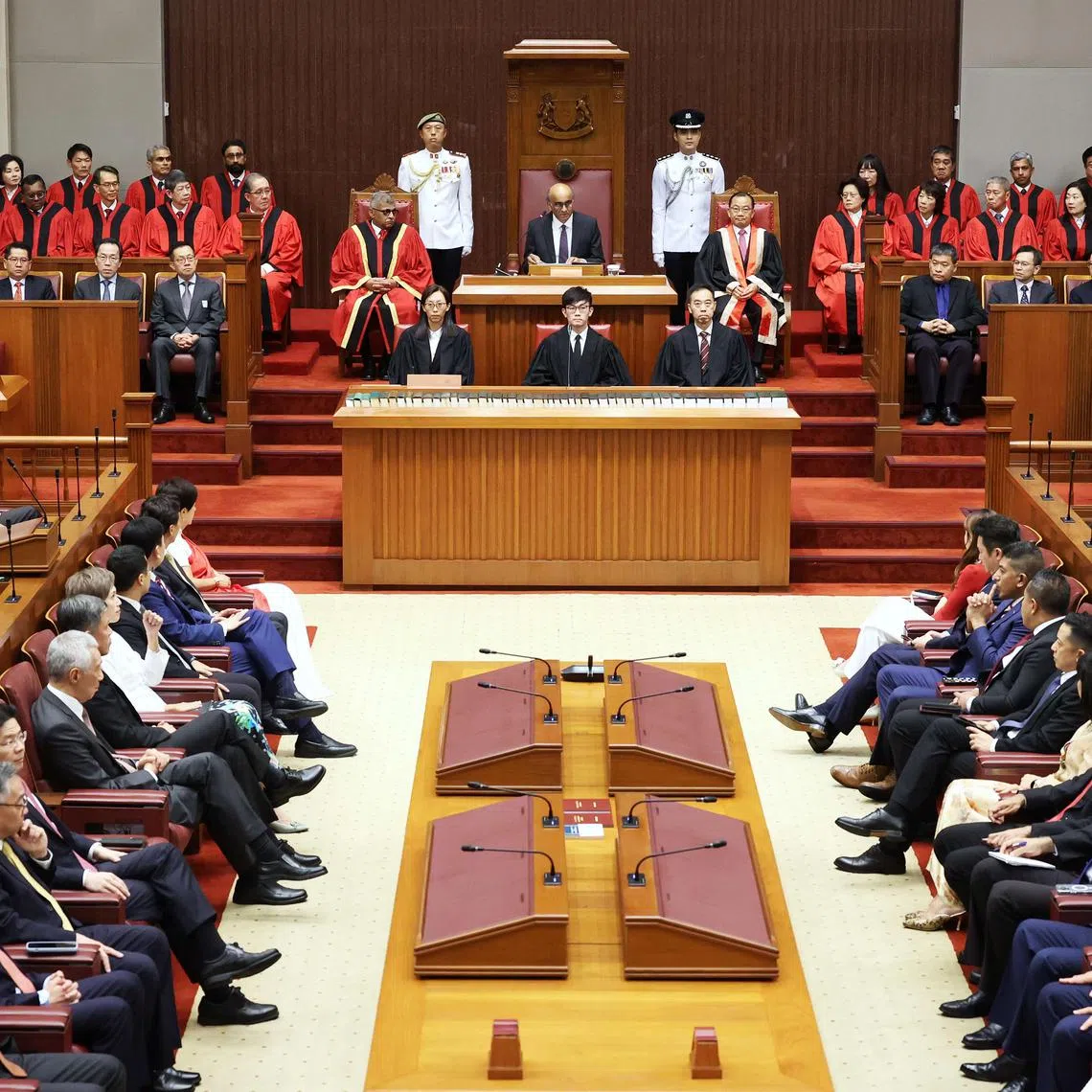 President Tharman Shanmugaratnam speaking at the opening of Singapore's 15th Parliament on Sept 5.