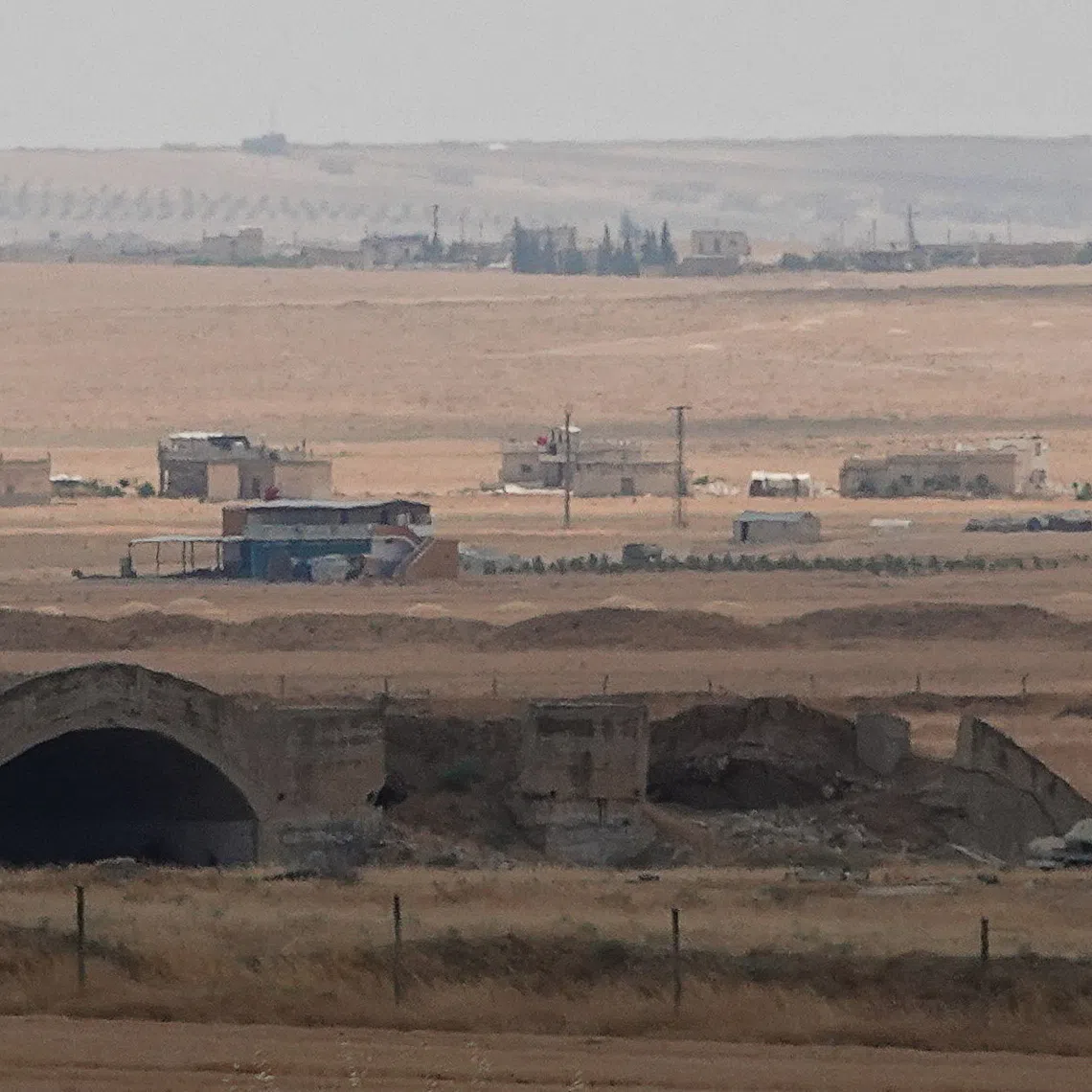 The Abu al-Duhur airbase in Syria following strikes on Aug 18.