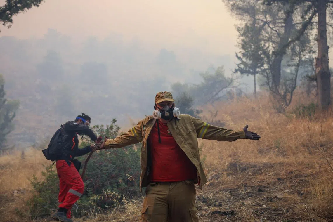 Wildfires have flared in several parts of the country this week.