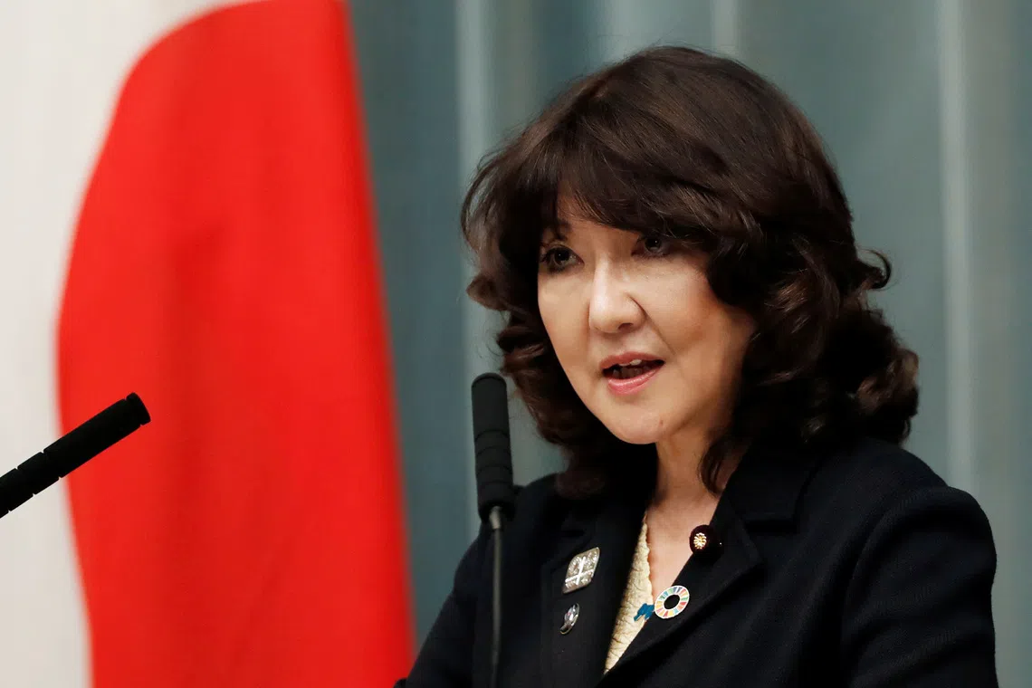 Japan's minister in charge of local economic revitalisation Satsuki Katayama attends a news conference at Prime Minister Shinzo Abe's official residence in Tokyo, Japan October 2, 2018. REUTERS/Issei Kato