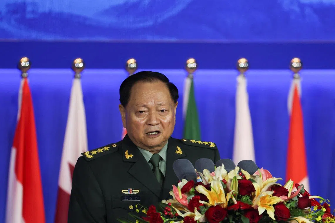 epa10948535 China's Central Military Commission Vice Chairman Zhang Youxia attends the Beijing Xiangshan Forum in Beijing, China, 30 October 2023.  EPA-EFE/FLORENCE LO/POOL