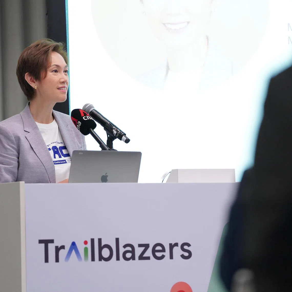 actrailblazers24 - Mrs Josephine Teo, Minister for Communications and Information, delivering the opening remarks of the launch of the AI Trailblazers initiative.

Credit: Ministry of Communications and Information