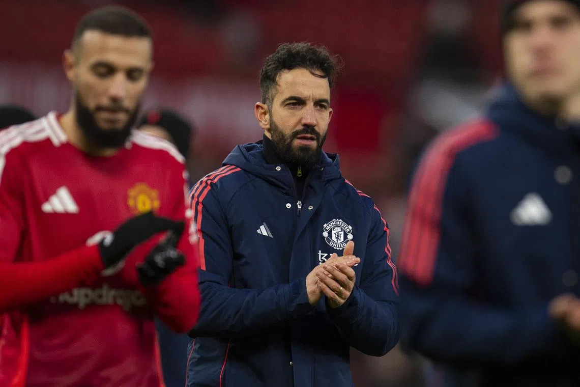Manchester United manager Ruben Amorim after losing the match against Bournemouth.