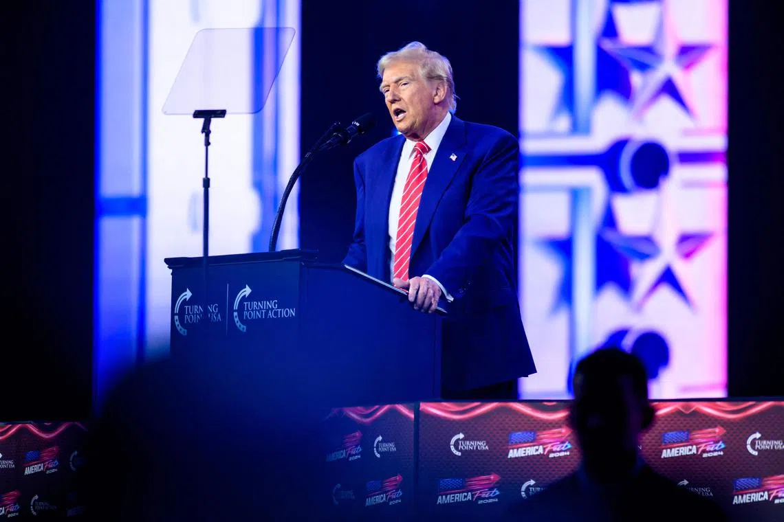 US President-elect Donald Trump was speak ing at an event for young conservatives in Phoenix, Arizona.