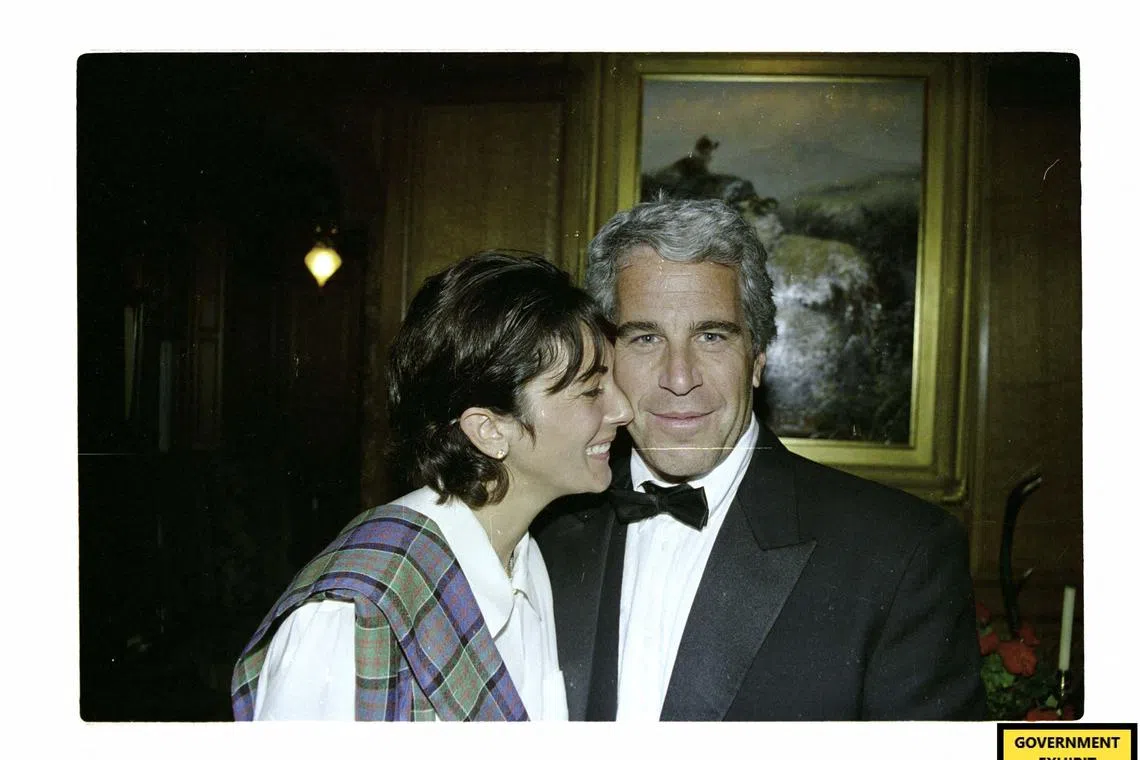 (FILES)  This undated trial evidence image obtained December 8, 2021, from the US District Court for the Southern District of New York shows British socialite Ghislaine Maxwell and US financier Jeffrey Epstein. The US Department of Justice is seeking to interview Ghislaine Maxwell, the imprisoned accomplice of sex offender Jeffrey Epstein, officials said on July 22, 2025, as President Donald Trump struggles to quell a furor over the handling of the explosive case. The former British socialite is currently serving a 20-year sentence after being convicted in 2021 of sex trafficking minors on behalf of Epstein, who died in jail in 2019 while awaiting trial in his own pedophile trafficking case. (Photo by Handout / US District Court for the Southern District of New York / AFP) / RESTRICTED TO EDITORIAL USE - MANDATORY CREDIT "AFP PHOTO / US District Court for the Southern District of New York" - NO MARKETING - NO ADVERTISING CAMPAIGNS - DISTRIBUTED AS A SERVICE TO CLIENTS