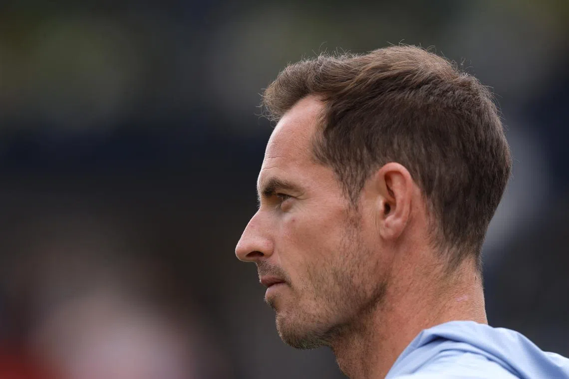 FILE PHOTO: Tennis - Queen's Club Championships - Queen's Club, London, Britain - June 9, 2025 Former tennis player Andy Murray during the unveiling of the Andy Murray Arena at the Queen's Club Action Images via Reuters/Andrew Couldridge/File Photo