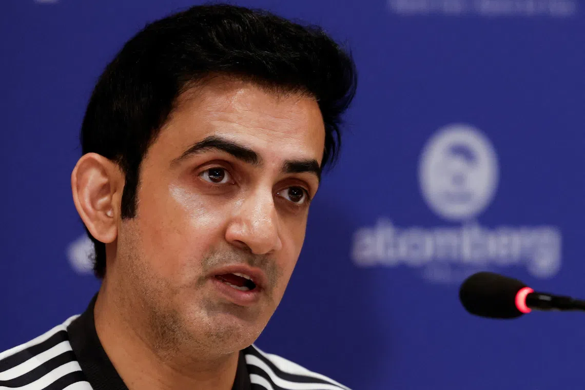 FILE PHOTO: Newly appointed Indian cricket team head coach Gautam Gambhir addresses the media at a pre-departure press conference ahead of the upcoming tour of Sri Lanka, in Mumbai, India, July 22, 2024. REUTERS/Francis Mascarenhas/File Photo