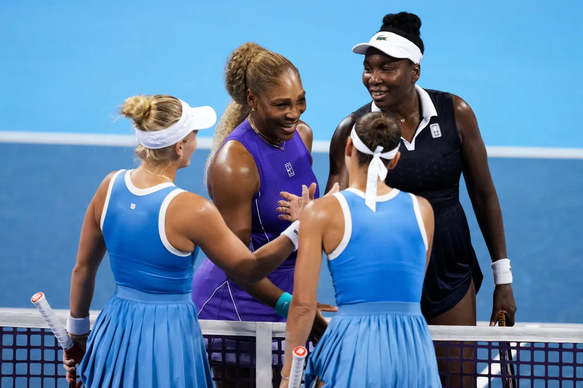 Williams sisters beaten on doubles return at Cincinnati Open