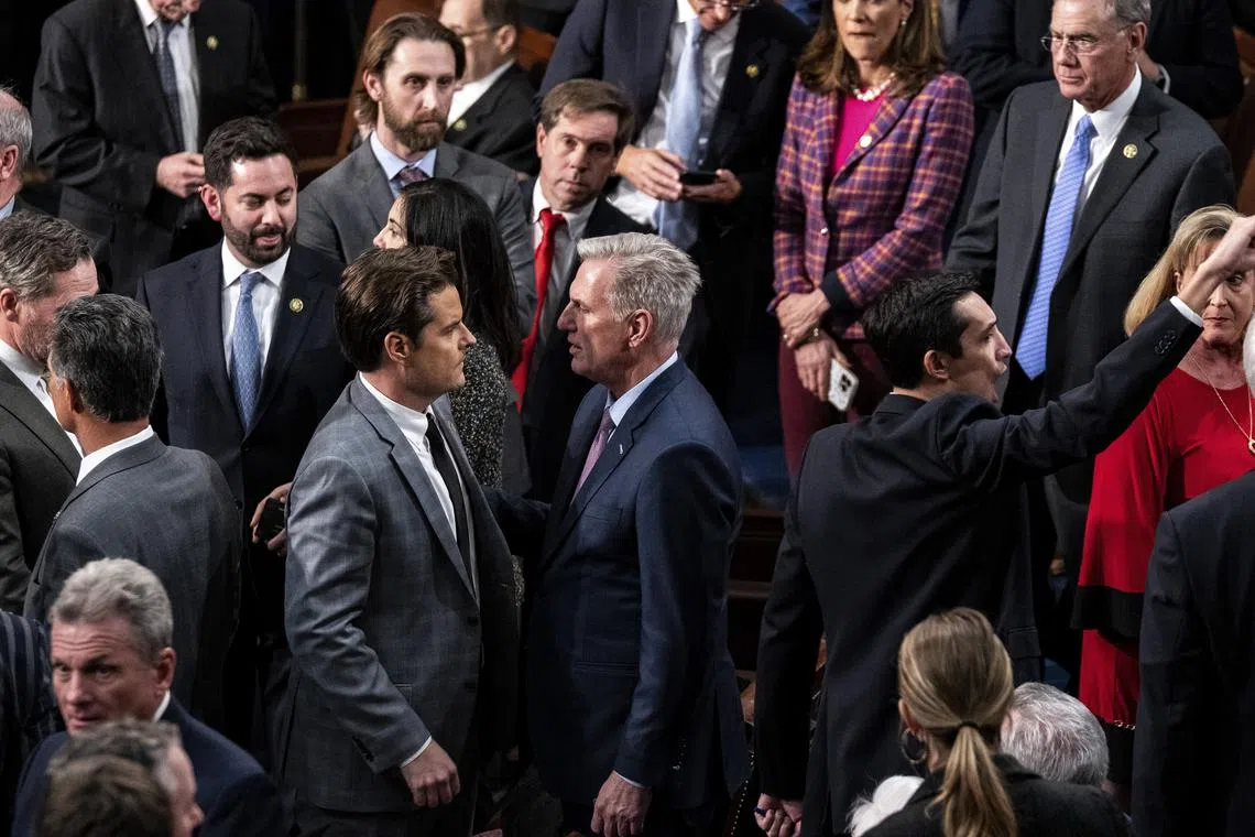Representative Matt Gaetz has clashed with US House of Representatives Speaker Kevin McCarthy for months.