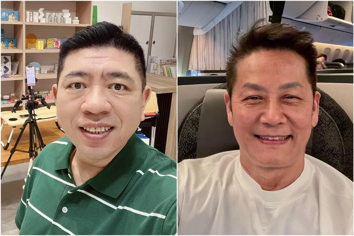 Taiwanese comedian Nono (left) and TV host Hsu Nai-lin.