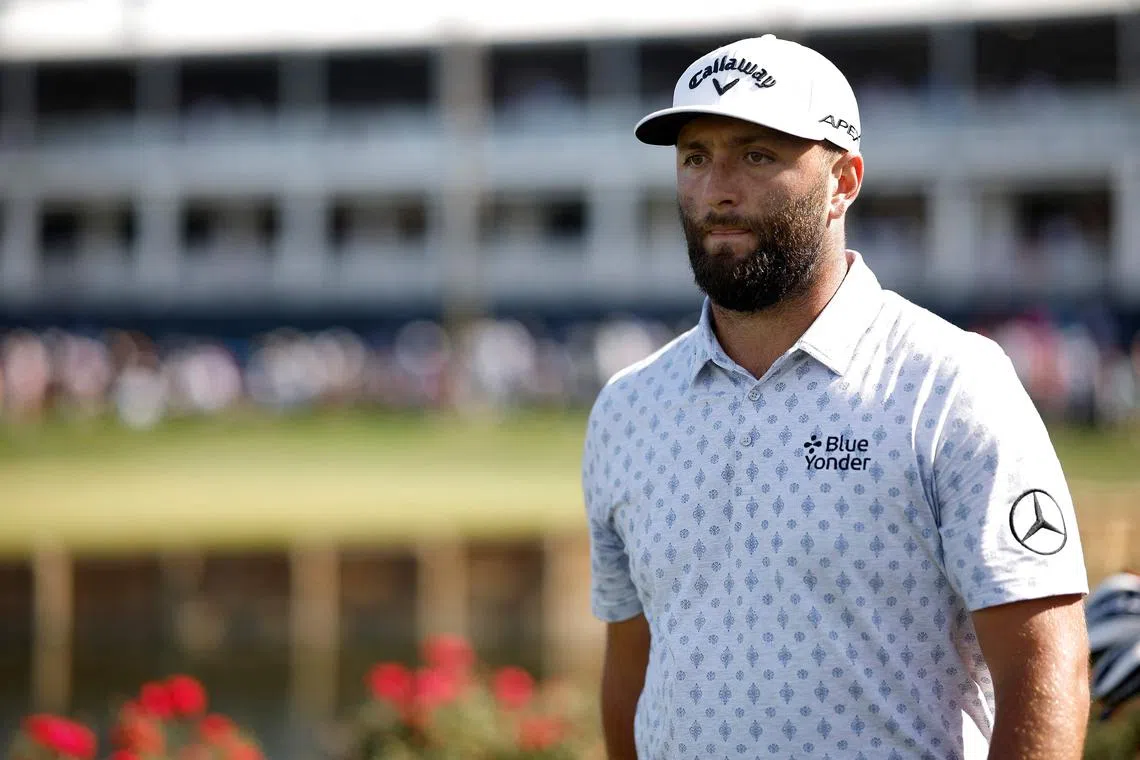 Spain's Jon Rahm walks to the 17th tee during the first round of The Players Championship.