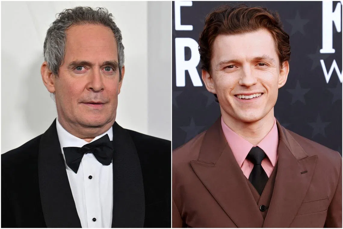 British actor Tom Hollander (left) often gets mistaken for Spiderman star Tom Holland.