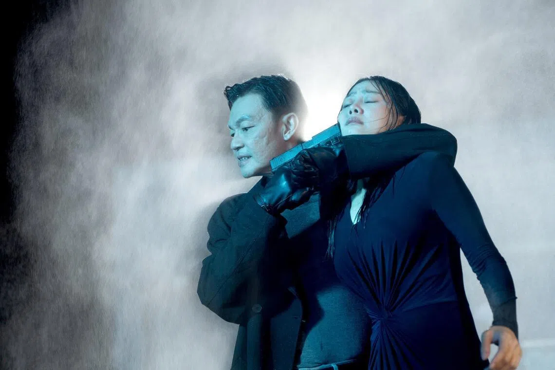 Mark Lee (left) and Tasha Low in microdrama Seven Days Reborn.