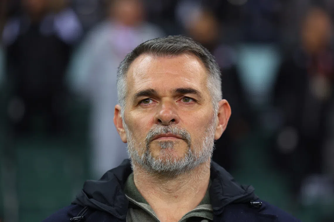 Soccer Football - FIFA World Cup - UEFA Qualifiers - Group E - Turkey v Georgia - Kocaeli Stadium, Kocaeli, Turkey - October 14, 2025 Georgia coach Willy Sagnol before the match REUTERS/Murad Sezer