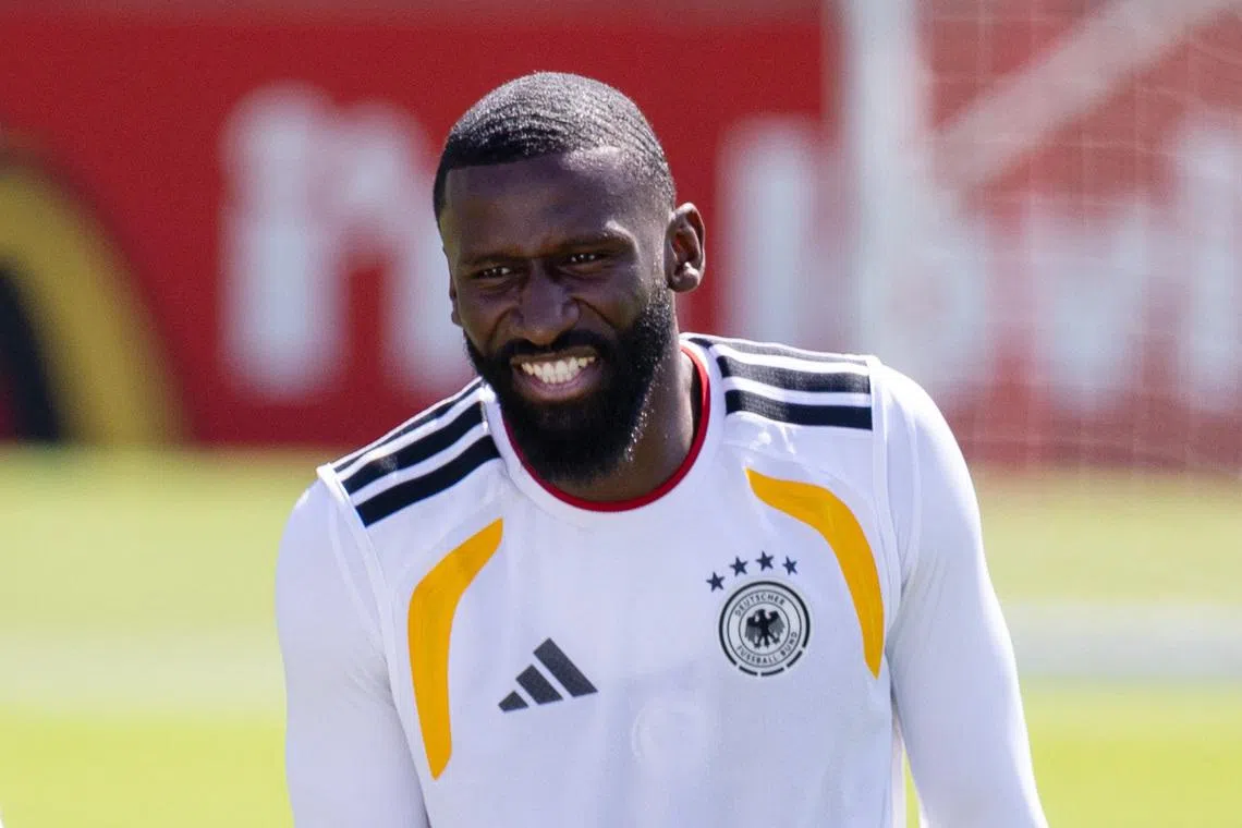 Soccer Football - FIFA World Cup 2026 - Germany Training - Wake Forest University, Winston-Salem, North Carolina, U.S. - June 24, 2026 Germany's Antonio Rudiger during training IMAGN IMAGES via Reuters/Scott Kinser