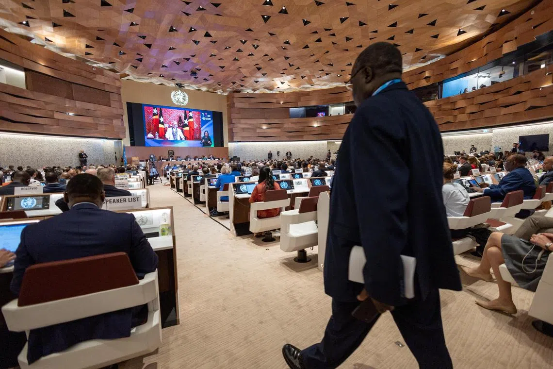 Overview of the World Health Assembly at the United Nations in Geneva, Switzerland, May 21, 2023. REUTERS/Denis Balibouse