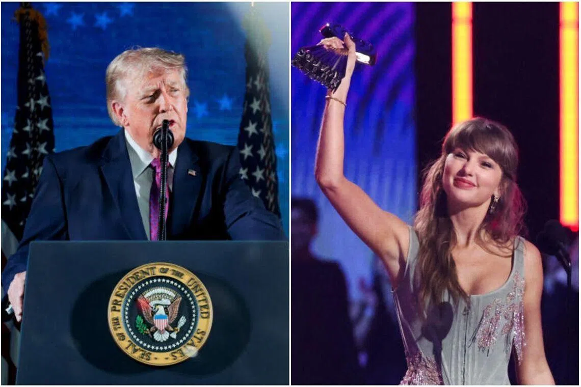 Trump and Swift have shadowed each other in the public sphere for years, with Trump often posting negative or angry takes on the singer.