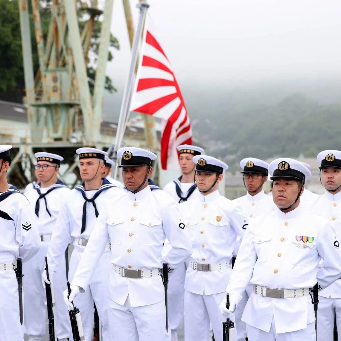 Members of the the Japan Maritime Self-Defense Force on May 21. Officials remain quietly confident that Japan can still be a formidable force by strengthening security partnerships.