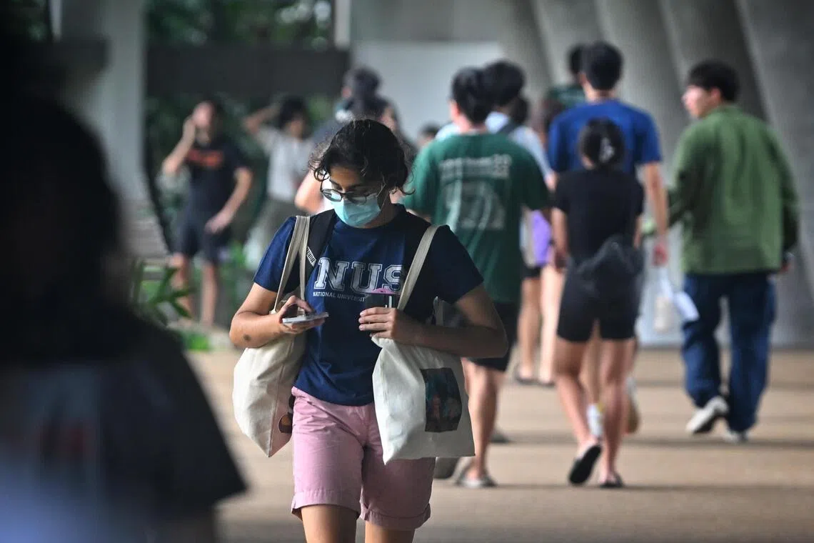 Students at NUS taken on January 13, 2023.
