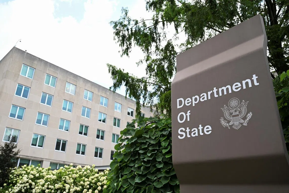 FILE PHOTO: A general view of the U.S. State Department building in Washington, D.C., U.S., July 11, 2025. REUTERS/Annabelle Gordon/File photo