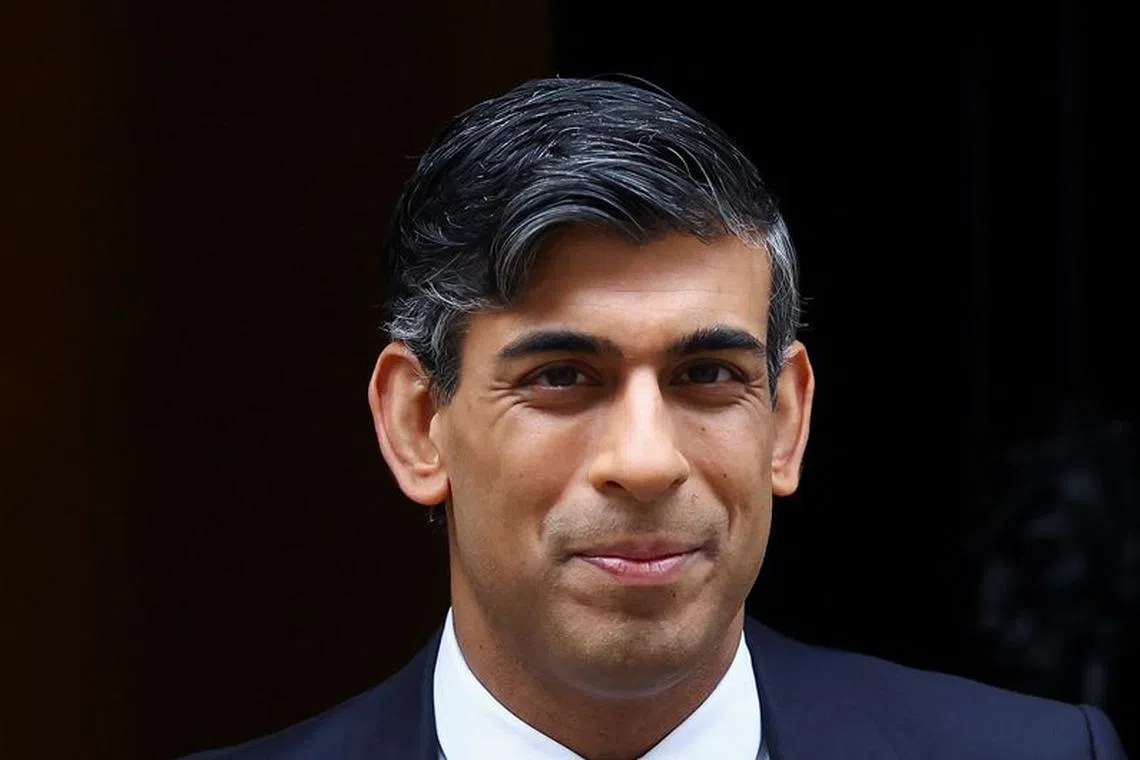 British Prime Minister Rishi Sunak leaves Downing Street to attend Prime Minister's Questions at the House of Commons in London, Britain, January 31, 2024. REUTERS/Hannah McKay/ File photo