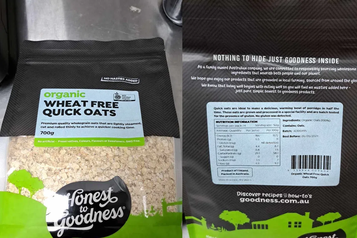 Honest to Goodness’ Organic Wheat Free Quick Oats, is being recalled after containing an undeclared allergen, gluten. 