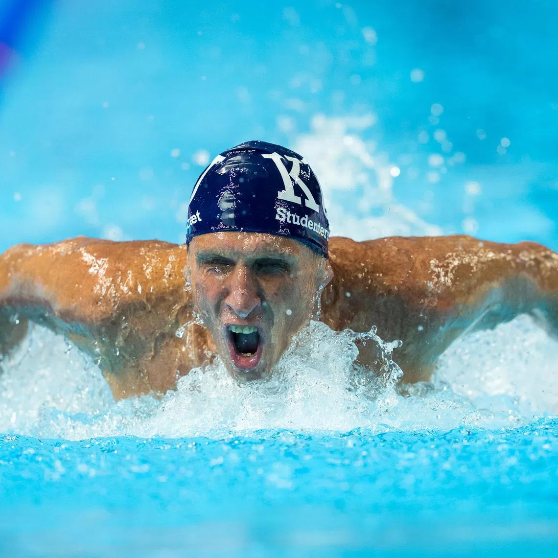 kkmasters - American swimmer John Morgan competing in the men's 200m individual medley event at the World Aquatics Masters Championships on Aug 11, 2025. Morgan, who is visually impaired, is a 13-time Paralympic gold medallist.

Credit: Singapore 2025