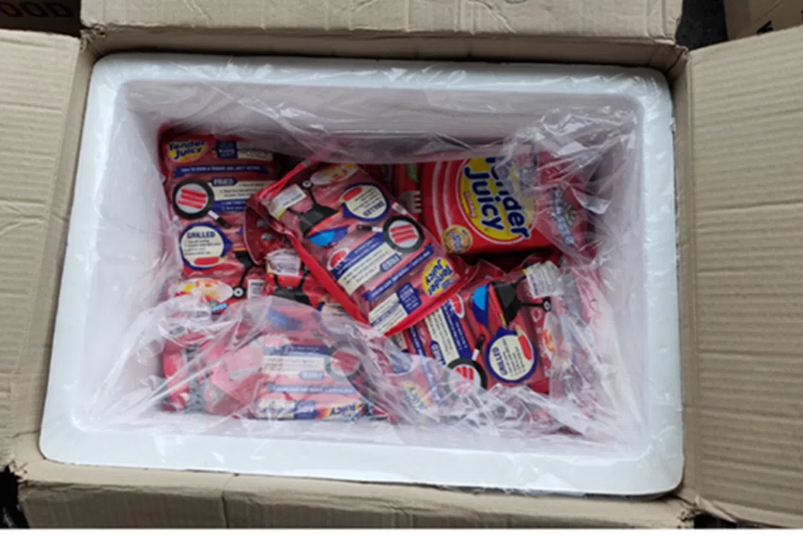 About 500kg of meat and seafood products was imported by ACD Logistics without a valid permit.