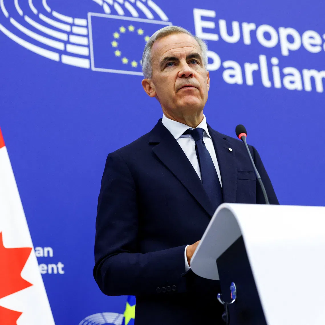 Canadian Prime Minister Mark Carney received warm applause for his speech to the European Parliament.