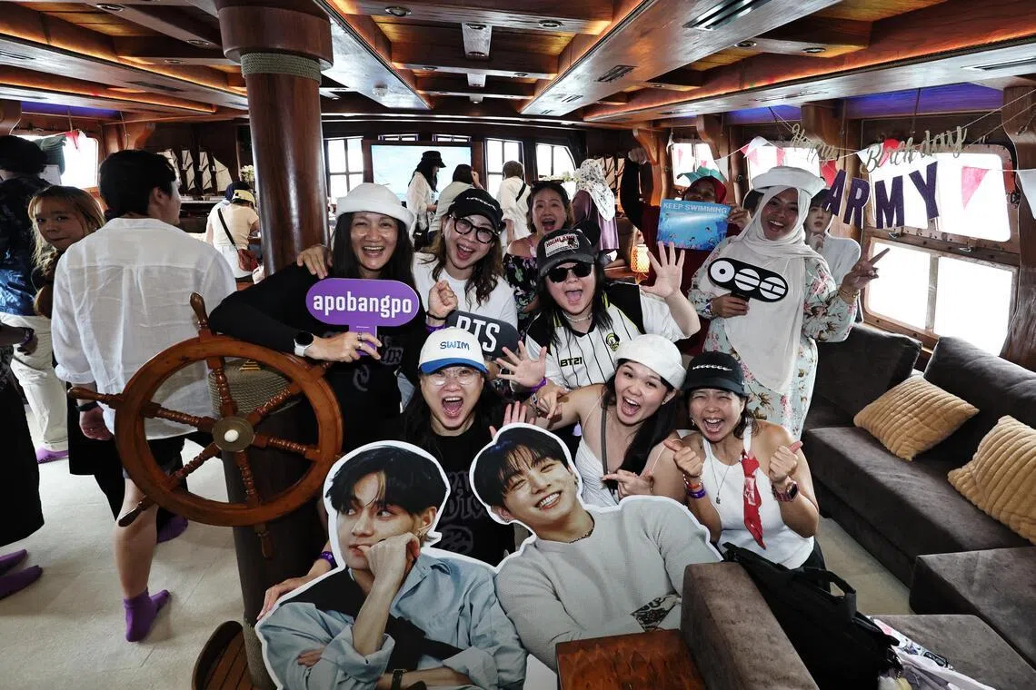 BTS fans recreate Swim music video scenes aboard S’pore’s first themed fan ‘cruise’