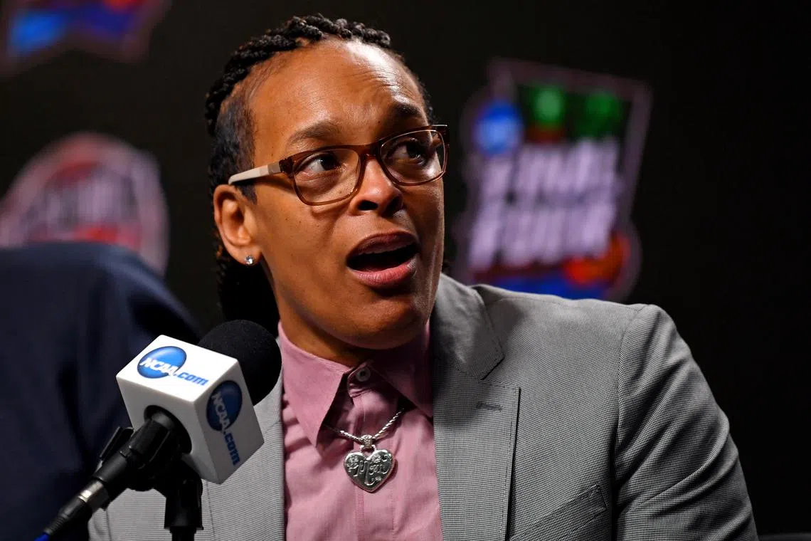 Apr 6, 2019; Minneapolis, MN, USA; WNBA former player Teresa Weatherspoon speaks during the Basketball Hall of Fame press conference at U.S. Bank Stadium. Mandatory Credit: Bob Donnan-USA TODAY Sports/ File Photo