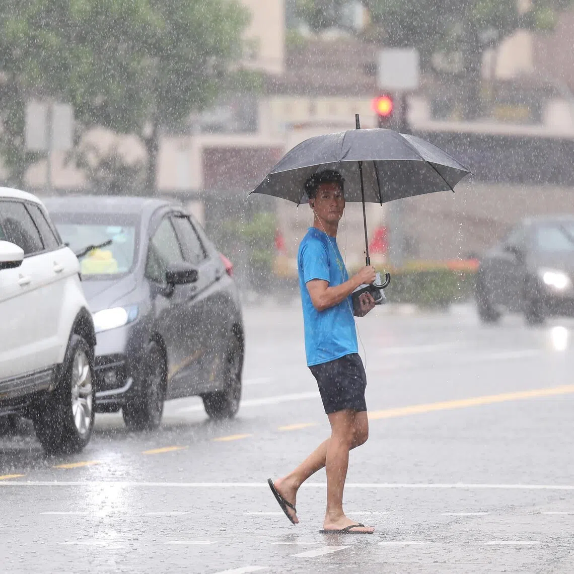 National water agency PUB in a post on social media platform X at 11.21am alerted motorists to stay away from Thomson Road (Balestier Road to Novena Rise).