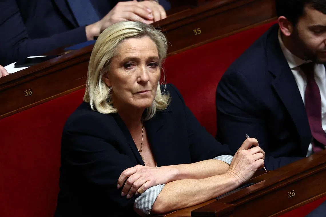On March 31, Le Pen was sentenced to two years in prison and given an immediate five-year election ban. 
