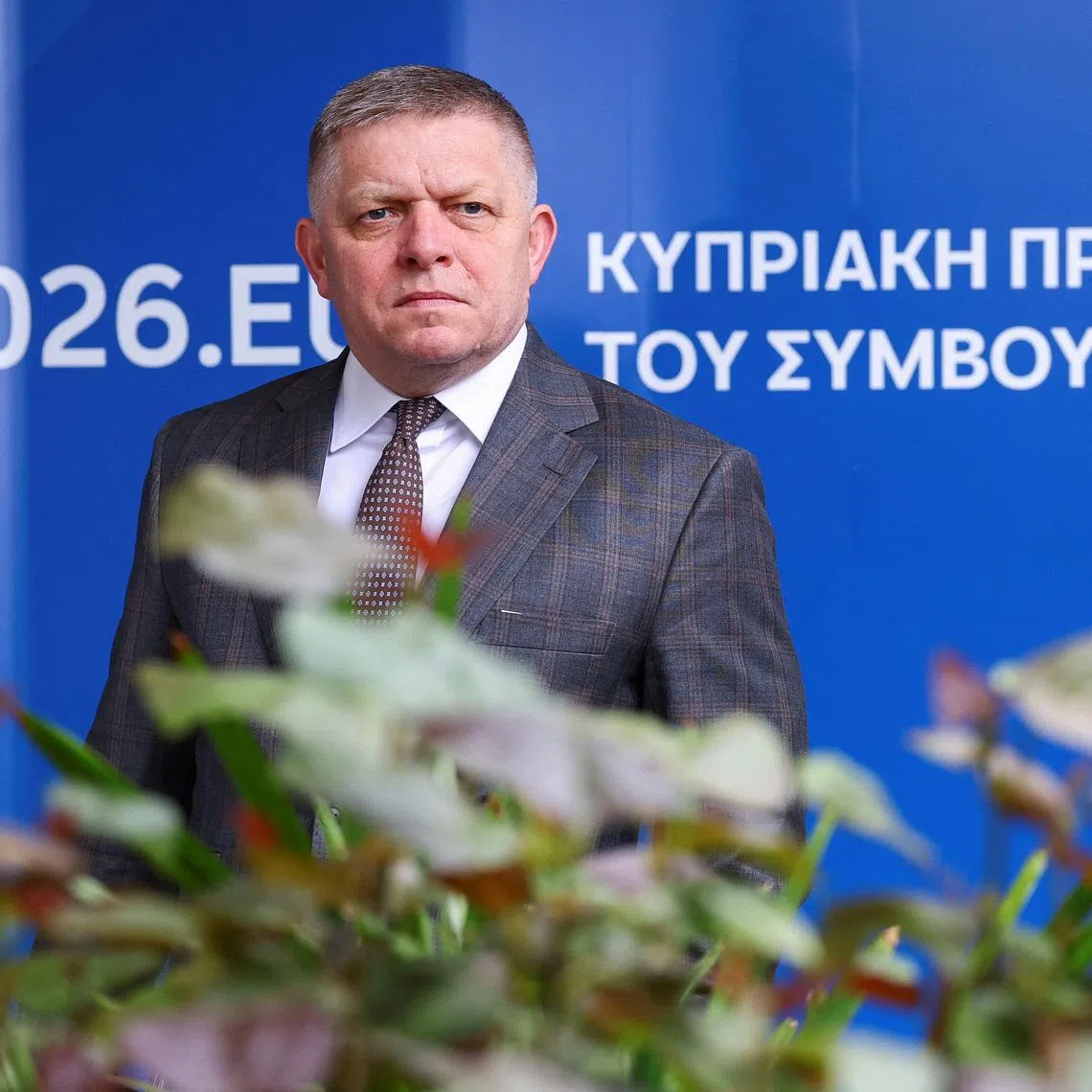 Slovakia's Prime Minister Robert Fico on the day of a summit of the European Union and regional partners' leaders in Nicosia (Lefkosia), Cyprus, April 24, 2026. REUTERS/Yves Herman/File photo