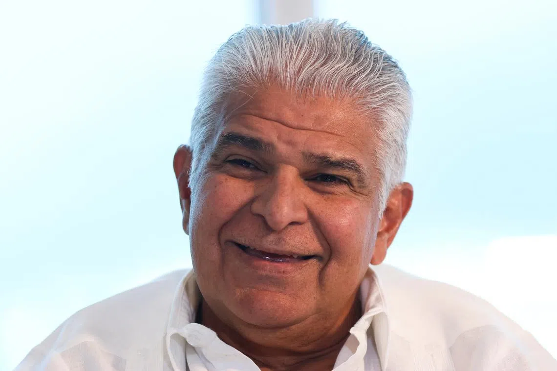 FILE PHOTO: Panama's president-elect Jose Raul Mulino smiles during an interview with Reuters, in Panama City, Panama, May 8, 2024. REUTERS/Aris Martinez/File Photo