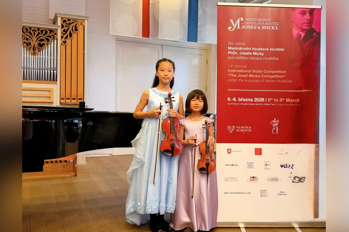 Two young violinists from Singapore take home top awards at global competition in Prague