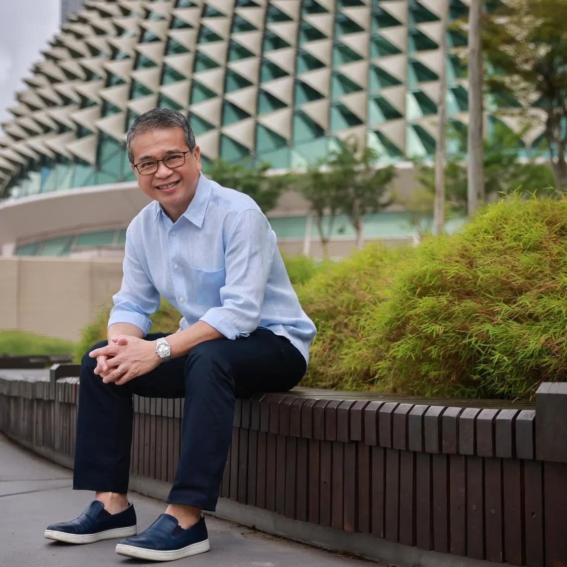 ST20230310_202304559352/sfmin/Sor Fern/Jason Quah

MCCY minister Edwin Tong poses for a photo at the Esplanade on March 10, 2023.
