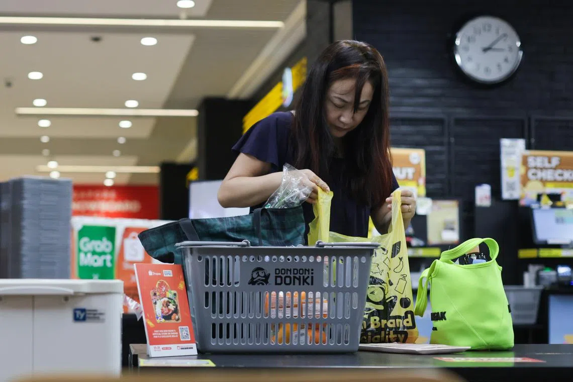 Don Don Donki, which has 17 outlets locally, previously stopped the sale of plastic bags on Oct 1, 2024.
