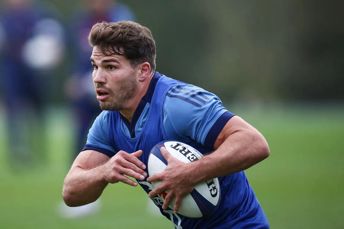 France's scrum-half and captain Antoine Dupont during a training session on Nov 6 as part of the preparation for the clash against Japan.