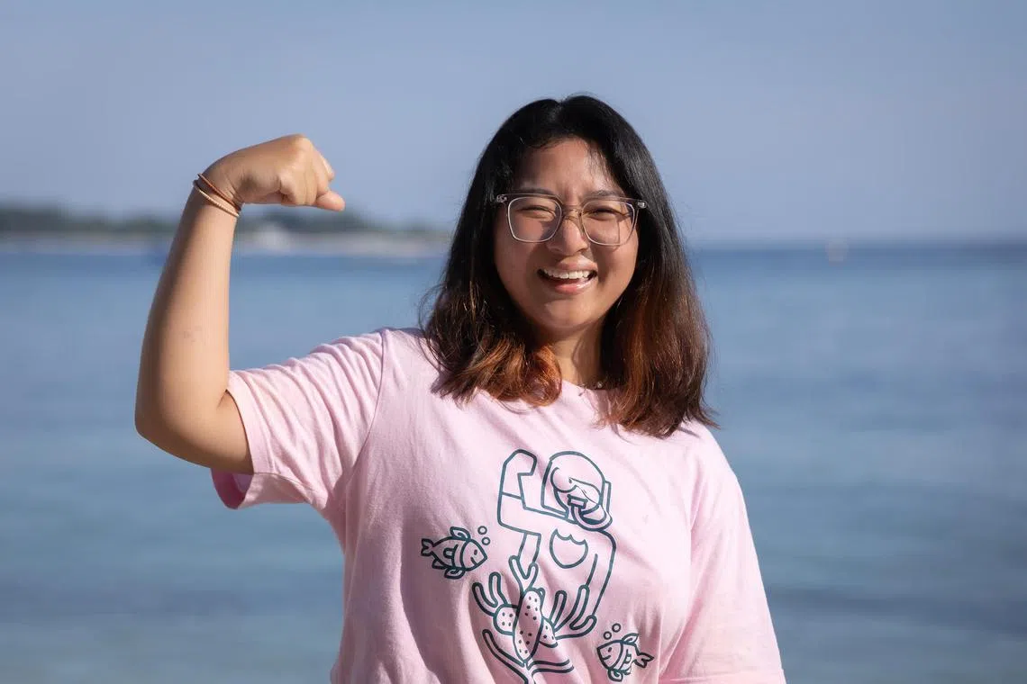 vltravel - Sunlife feature on travelling with a purpose: Ms Venny Lewis is pictured in May 2025 at Coral Catch, an NGO in Indonesia that focuses on coral conservation, where she is currently working. 


PHOTO: COURTESY OF VENNY LEWIS