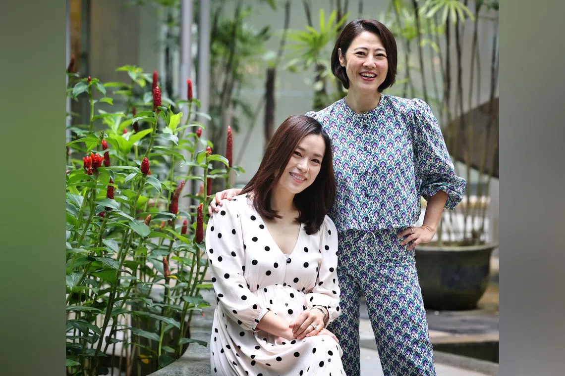 Rebecca Lim (left) and Cynthia Koh star in Confinement, a psychological thriller directed by Singapore film-maker Kelvin Tong.